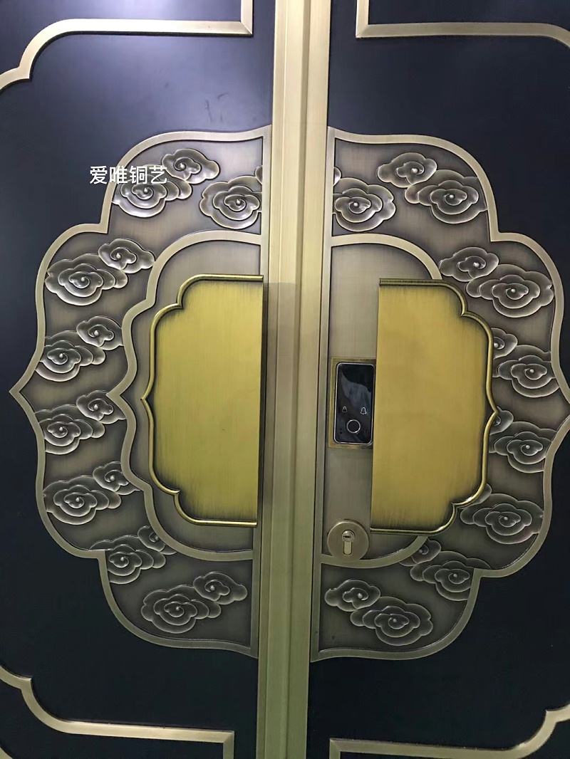 新中式風格銅門 (3)
