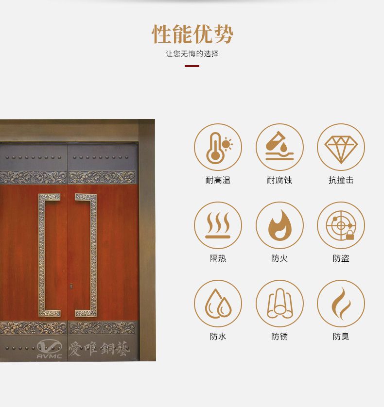 愛唯銅門-入戶銅門